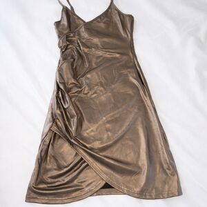 Elegant Bronze Mini Dress